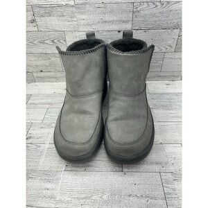 Hey Dude Mel Women's Lunar Stone Gray Suede Cushioned Ankle Boots Booties Size 7